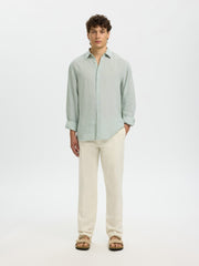 Selected Homme Kylian Linen Shirt - Aqua