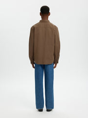 Selected Homme - Twill Overshirt in Chocolate Chip