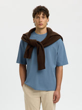 Selected Homme Organic - Relax Aspen O-Neck in Blue Mirage T-Shirt