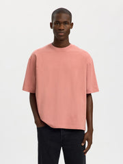 Selected Homme Organic - Relax Aspen O-Neck in Rose Dawn T-Shirt