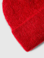 Selected Alpaca Blend Beanie- Equestrian Red
