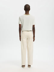 Selected Femme - Essential Striped Boxy Tee in Lint/Bright White