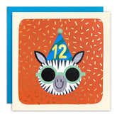 James Ellis Age 12 Zebra Birthday Card