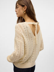 Vero Moda Verena Back Detail Pullover - Birch
