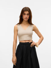 Vero Moda Milo Crop Top - Silver Lining