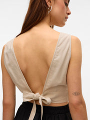 Vero Moda Milo Crop Top - Silver Lining