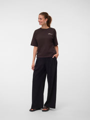 Vero Moda Paulina Organic Cotton Espresso T-Shirt - Chocolate Torte
