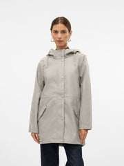 Vero Moda Malou Coated Rain Jacket - Moonbeam