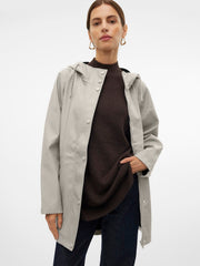 Vero Moda Malou Coated Rain Jacket - Moonbeam