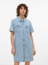 Vero Moda Jennie Short Denim Dress - Light Blue
