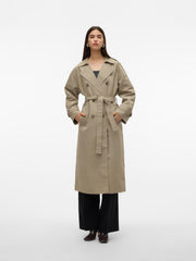 Vero Moda Chloe Long Trench Coat - Laurel Oak
