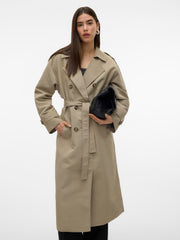 Vero Moda Chloe Long Trench Coat - Laurel Oak