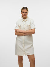 Vero Moda Jennie Denim Dress - Cloud Dancer
