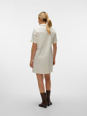 Vero Moda Jennie Denim Dress - Cloud Dancer