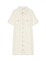 Vero Moda Jennie Denim Dress - Cloud Dancer