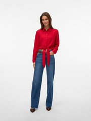Vero Moda Melaney- Salsa/Melange Tie Shirt