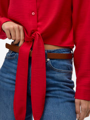 Vero Moda Melaney- Salsa/Melange Tie Shirt