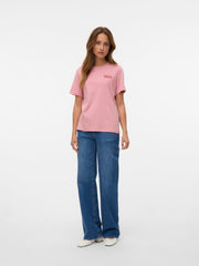 Vero Moda Paulina Organic Top - Rose Elegance/More Smile