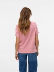 Vero Moda Paulina Organic Top - Rose Elegance/More Smile
