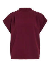 Vila - Merlano Funnel Neck Top in Fig