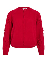 Vila Bubble Knit Cardigan- Jester Red