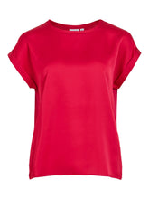 Vila Ellette Satin Top - Love Potion