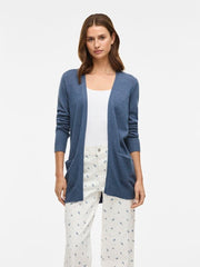 Vila Viril Knit Cardigan - Vintage Indigo/Dark Melange
