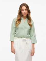 Vila Laina Organic Cotton Shirt - Silt Green