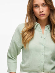 Vila Laina Organic Cotton Shirt - Silt Green