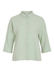 Vila Laina Organic Cotton Shirt - Silt Green