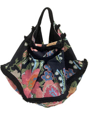 Slouch Bag Woven Flower Black-One Hundred Stars