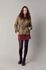 Komodo Zuri Jacket - Khaki Green Patchworks