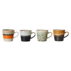 HKliving 70's Ceramics Cappuccino Mugs Set of 4 - Verve