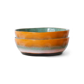 HKLIVING 70s Ceramics Pasta Bowls Golden Hour - Set of 2