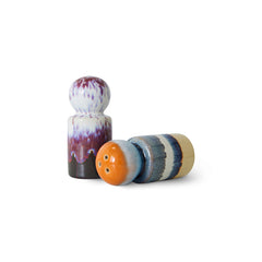HKLIVING 70s Ceramics Pepper & Salt Jar - Stargaze