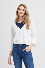 Fransa Clia Cardigan - Antique White