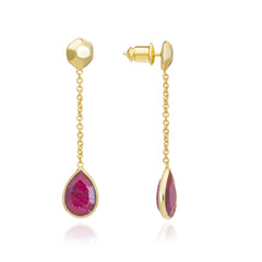 Ruby Quartz Earrings