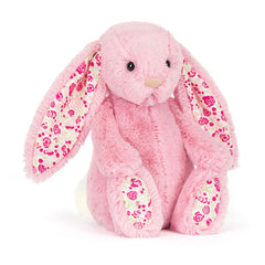 Jellycat Blossom Luxe Bunny Blushkin soft plush toy with floral ears