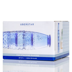 Uberstar Fish Stacking Drinking Glass - Set of 4 - Blue