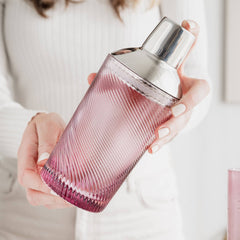 Uberstar Twist Glass Cocktail Shaker - Pink