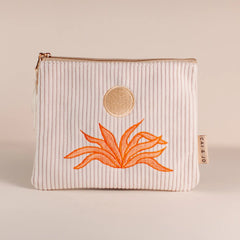 Cai & Jo Agave Pouch in Stone
