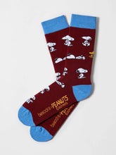Peanuts - BeSocks Snoopy Burgundy Organic Socks