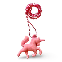 90's Fuzzy Unicorn Necklace
