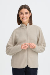 Fransa Tenya Cardigan - Pumice Stone