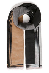 Fransa Jonah Scarf - Check Raindrum Tobacco