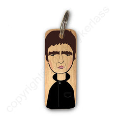 Wotmalike Noel Gallagher Rustic Wooden Key Ring