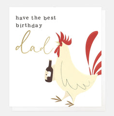 Caroline Gardner Cockerel Birthday Card For Dad