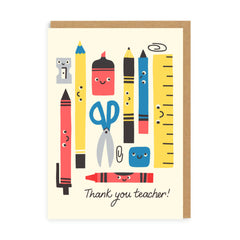 Ohh Deer - Thank You Teacher Stationery Greeting Card