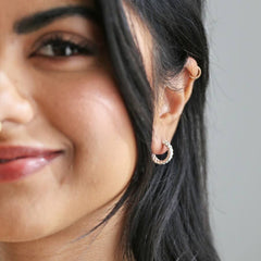 Estella Bartlett Silver Rope Hoops