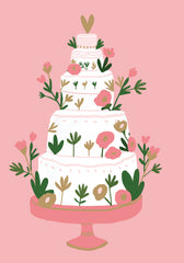 Roger La Borde - Five Tiered Wedding Cake Greetings Card